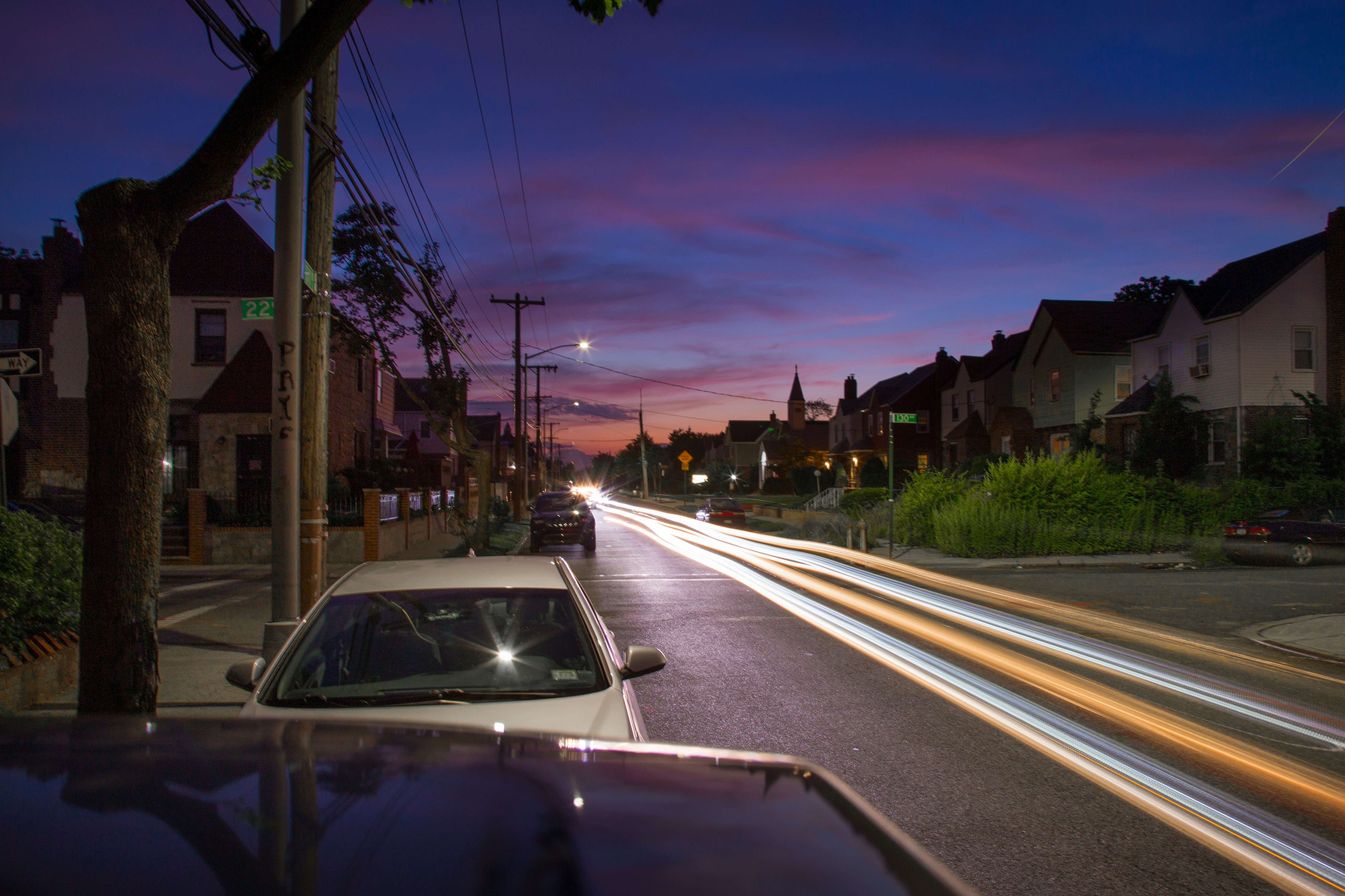 vehicles on road during nighttime